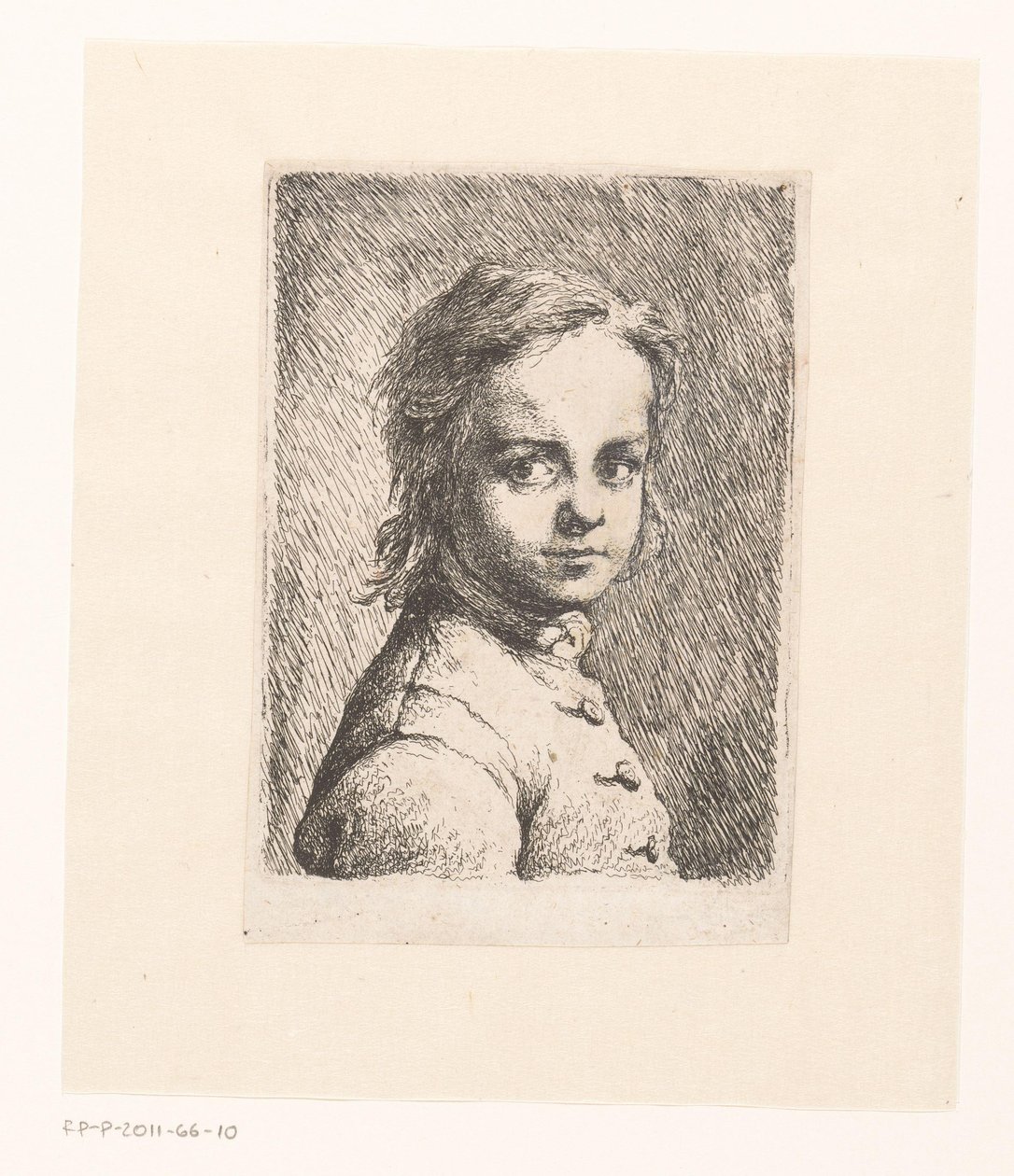 Egy ismeretlen fiú portréja alkotó: Joachim Martin Falbe (attributed to)