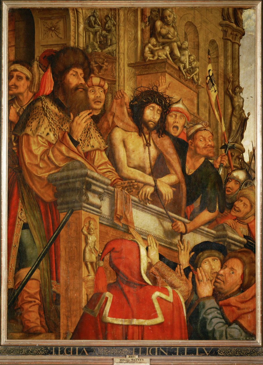 Krisztus bemutatása a népnek (festmény fára) alkotó: Joachim & Massys Quentin (c.1466-1530) Patinir