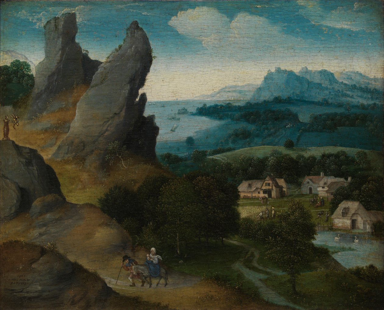 Táj a repüléssel Egyiptomba alkotó: Joachim Patenier