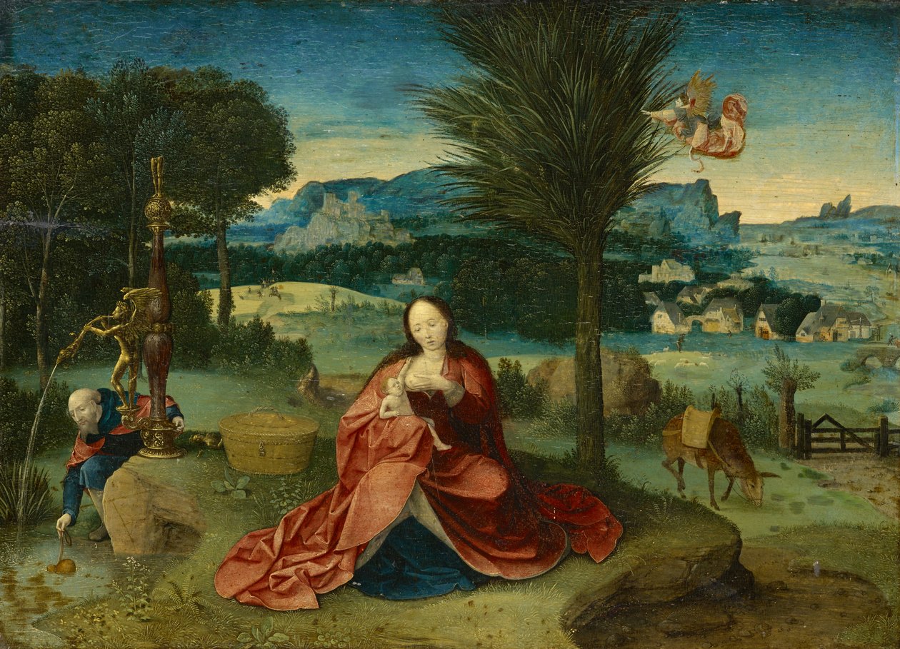 Pihenjen az egyiptomi repülésen alkotó: Joachim Patenier