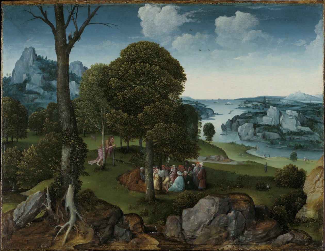 Táj Keresztelő János prédikációjával alkotó: Joachim Patinir