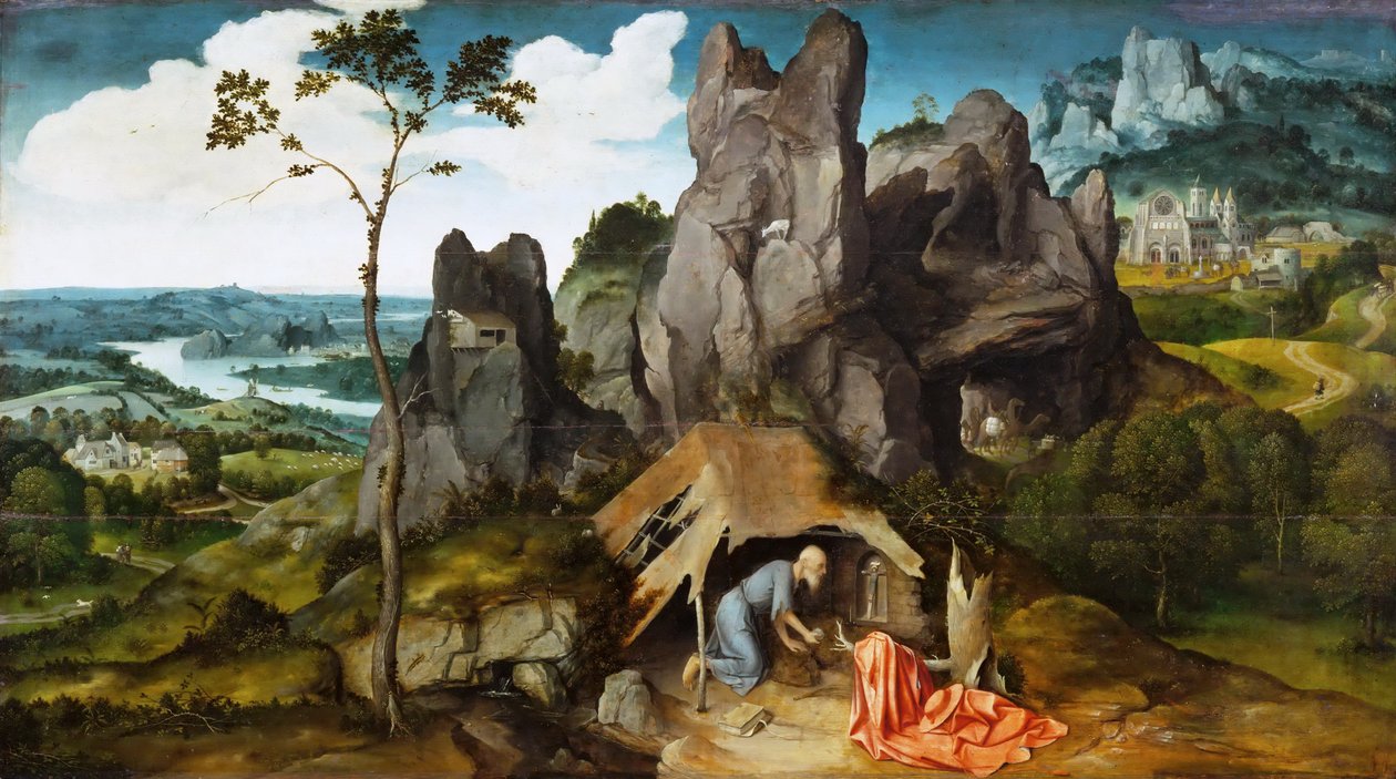 Szent Jeromos a sivatagban alkotó: Joachim Patinir