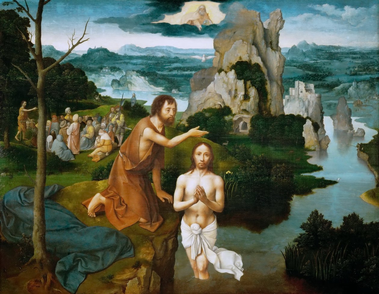 Krisztus megkeresztelkedése alkotó: Joachim Patinir