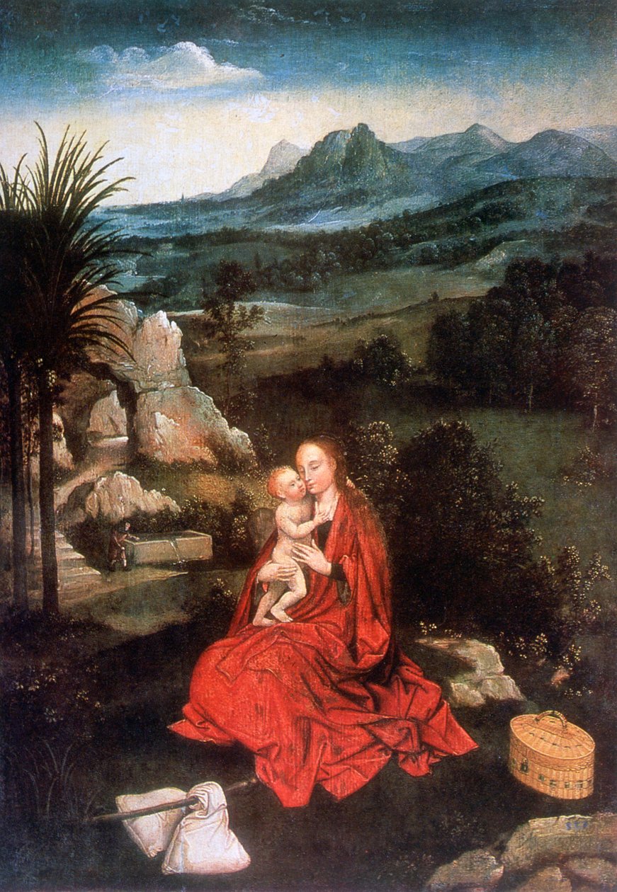 The Rest on the Flight to Egypt, részlet, c1500-1524 alkotó: Joachim Patinir