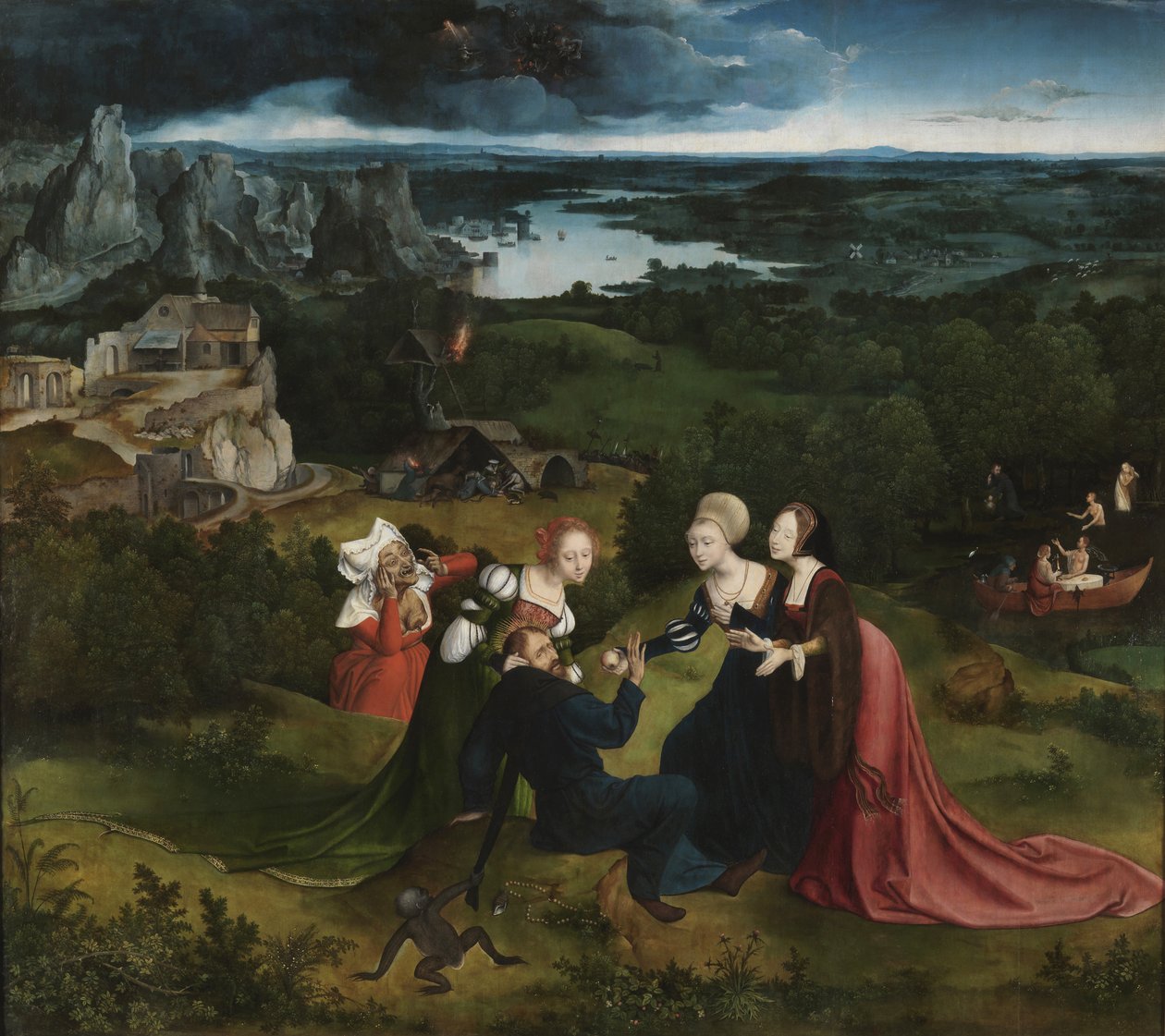 Szent Antal megkísértése alkotó: Joachim Patinir