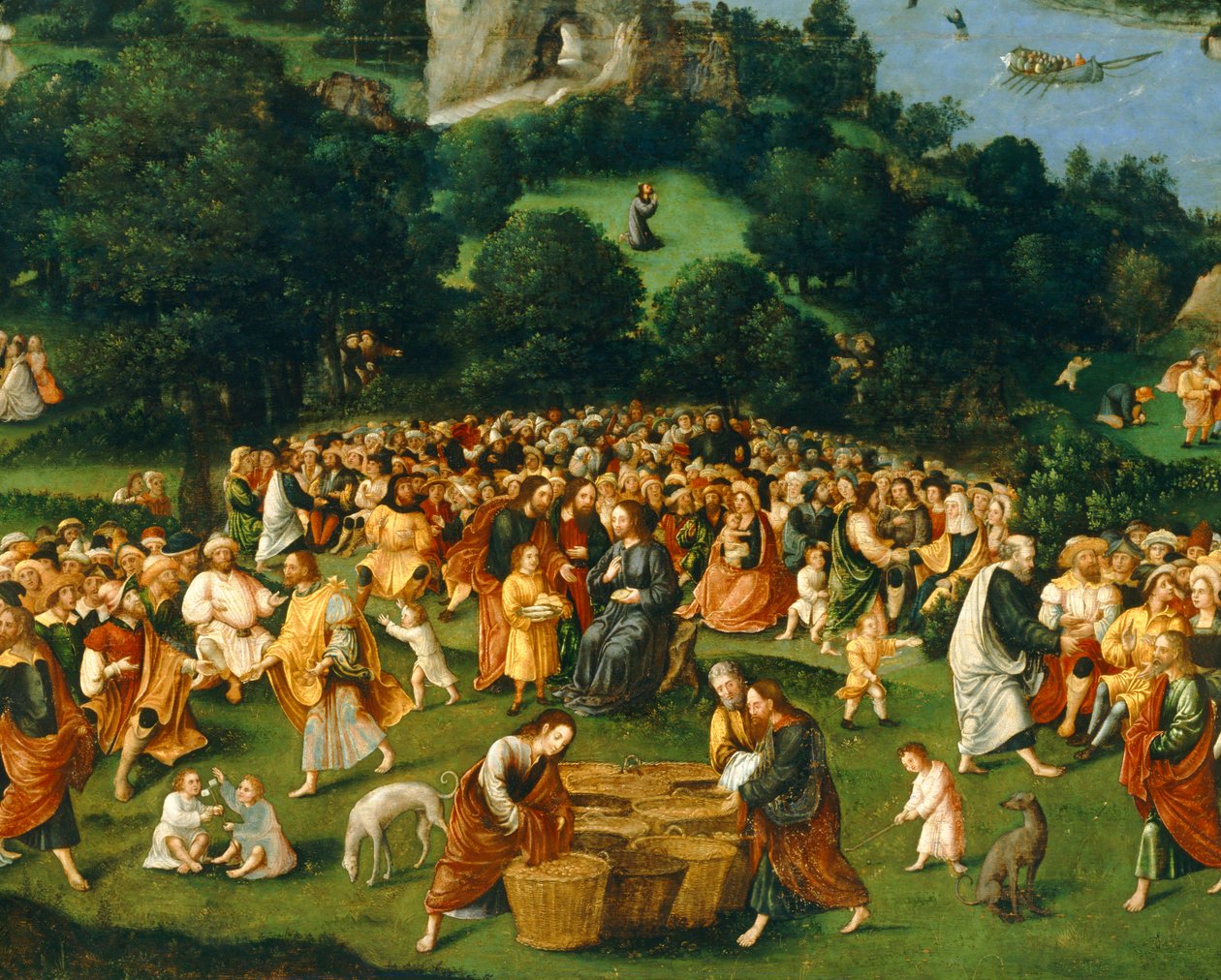 A kenyér szaporítása ... (olaj, vászon) alkotó: Joachim Patinir