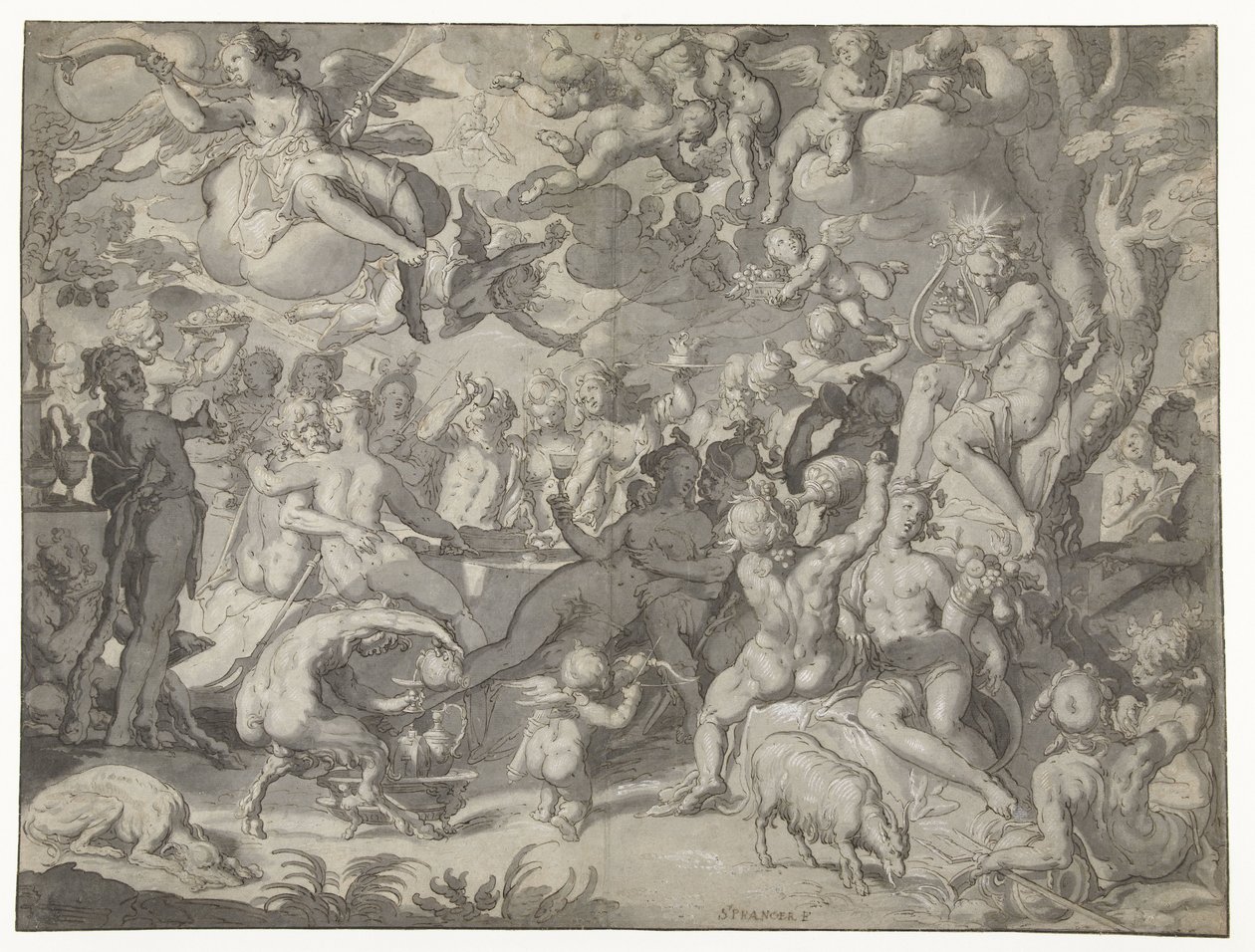 Peleusz és Thetis esküvője alkotó: Joachim Wtewael or Utewael