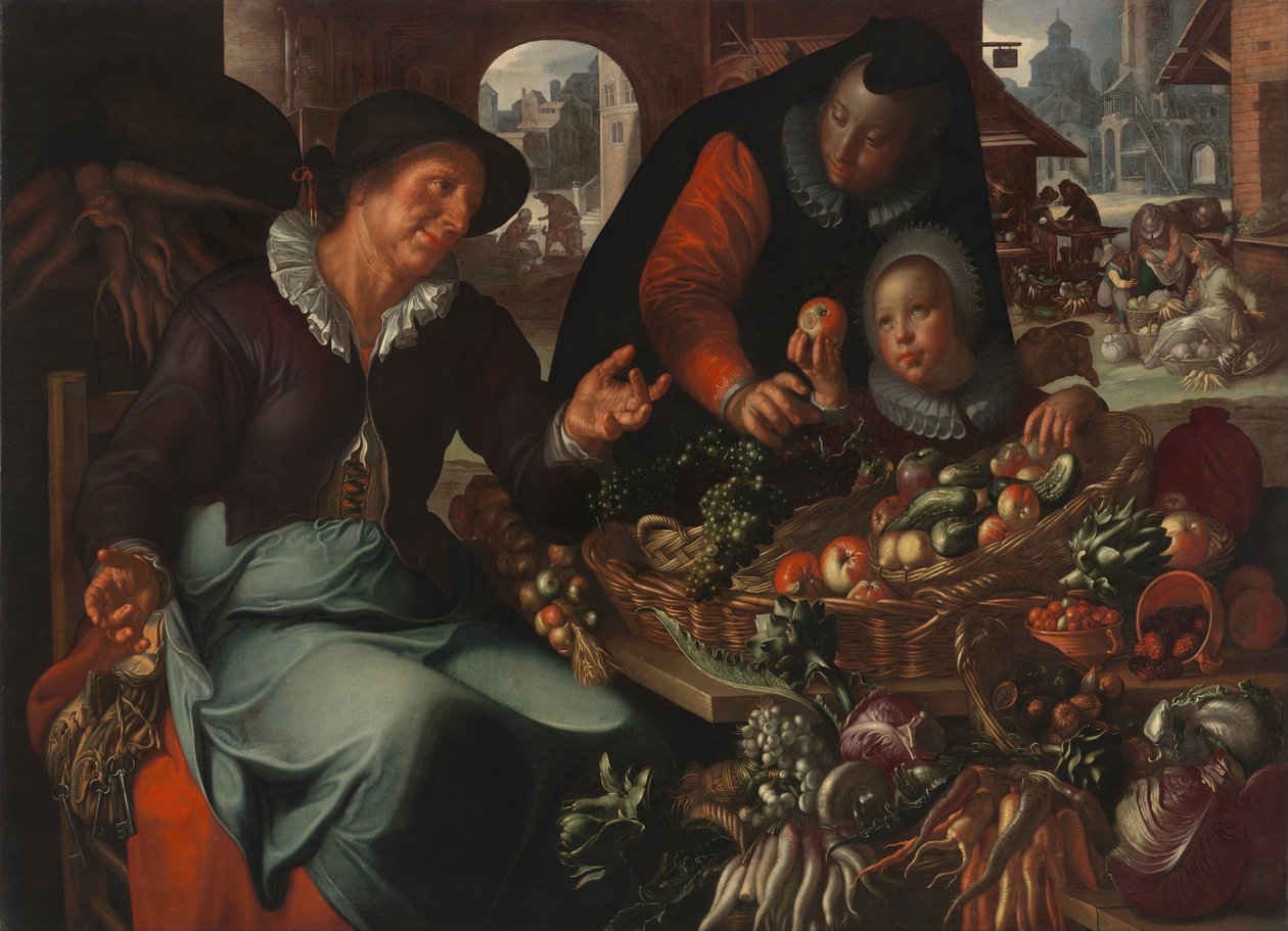 A zöldség-gyümölcs árus, c. 1618 alkotó: Joachim Wtewael or Utewael