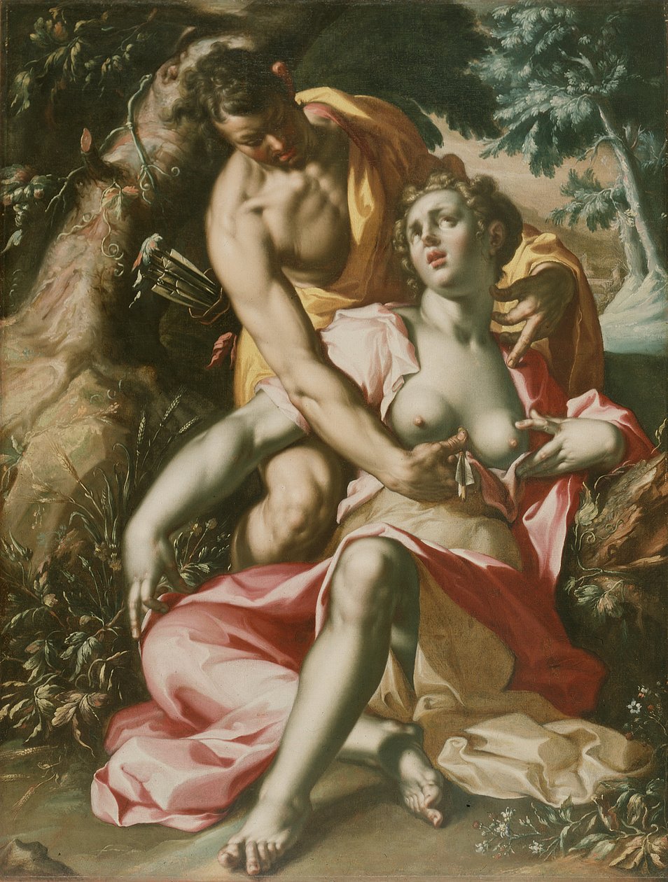 Cephalus és Procris (Procris halála), 1595-1600 körül (olaj, vászon) alkotó: Joachim Wtewael or Utewael or Wyewael