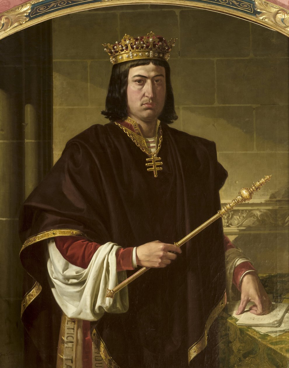 II. Ferdinánd aragóniai király (1452-1516) portréja alkotó: Joachin Dominguez Becquer