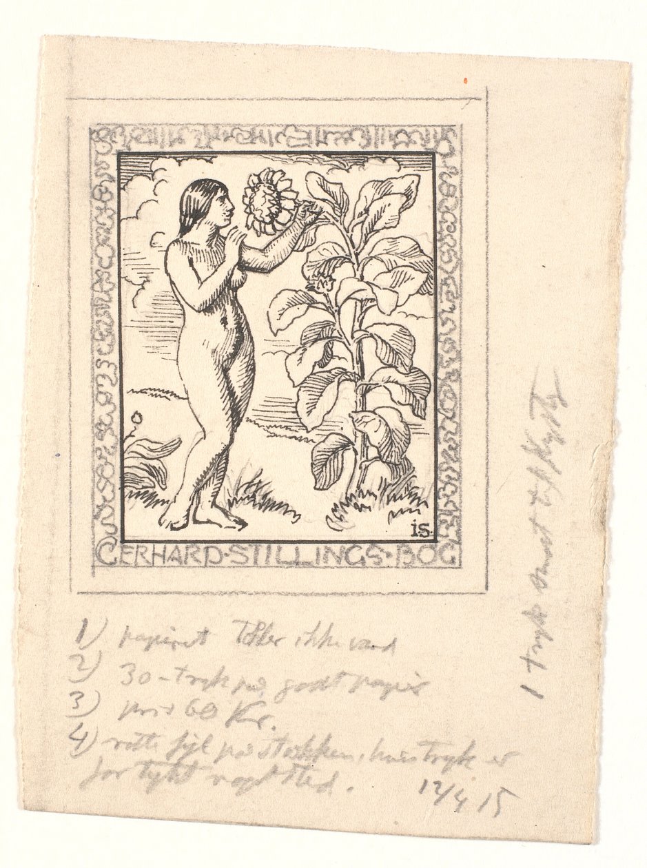 Exlibris-tervezet Gerhard Stilling számára alkotó: Joakim Frederik Skovgaard