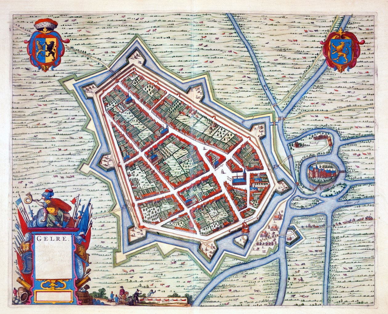 Gelre, 1649 (kézzel színezett metszet) alkotó: Joan Blaeu