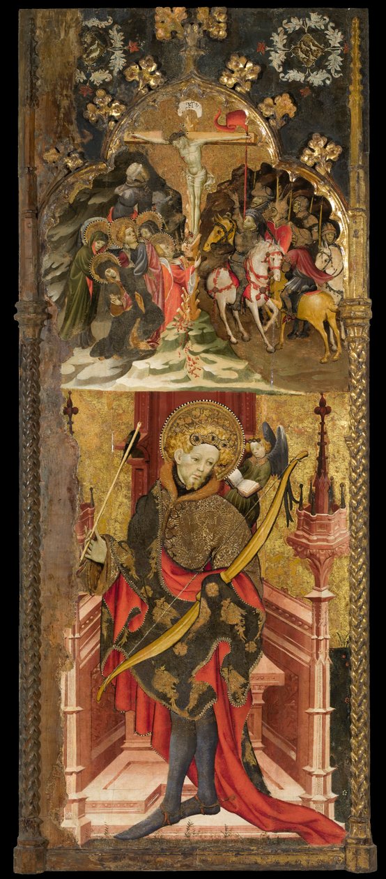 Kálvária és Szent Sebastian alkotó: Joan or Juan Mates