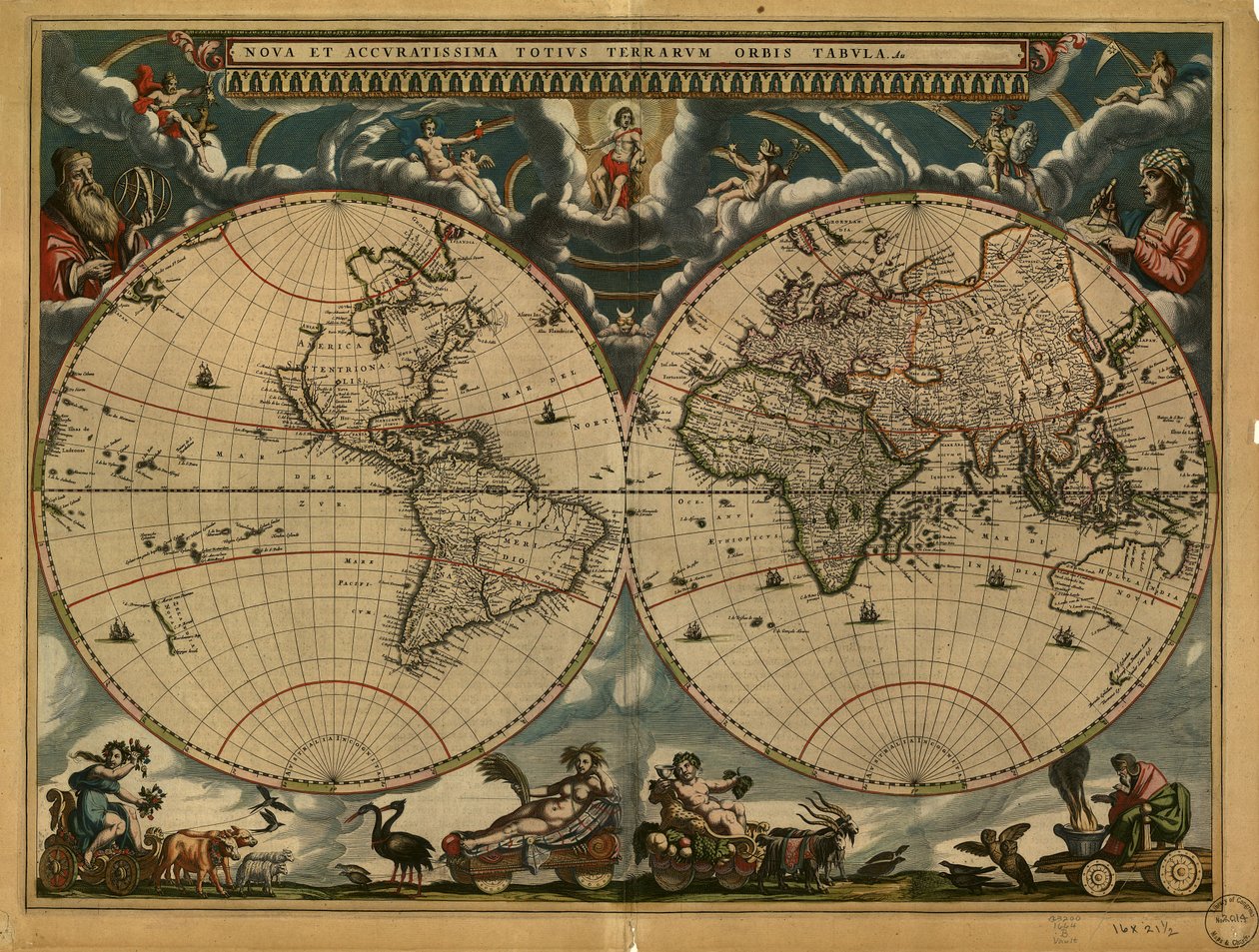 (Nova et accuratissima totius terrarum orbis tabula). LOC 98687202 alkotó: Joan Blaeu