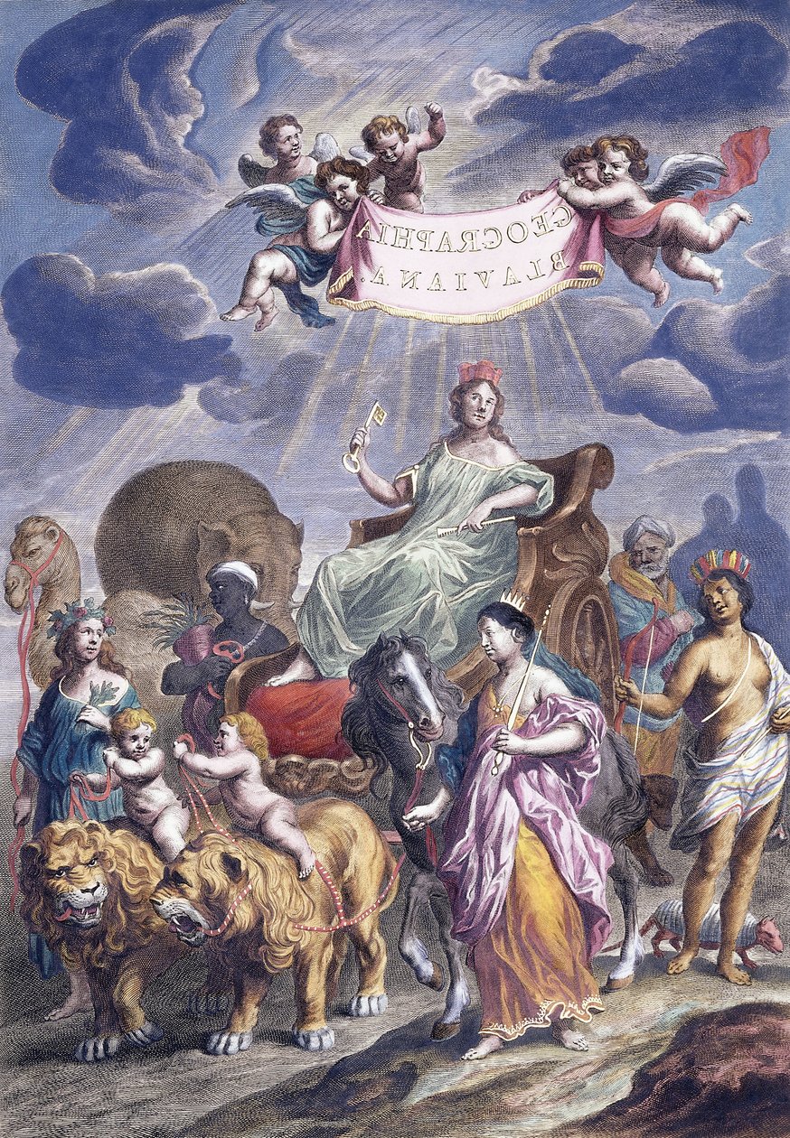 Egy allegorikus lemez címmel: Geographia Blaviana, 1662-1667 körül alkotó: Joan Blaeu