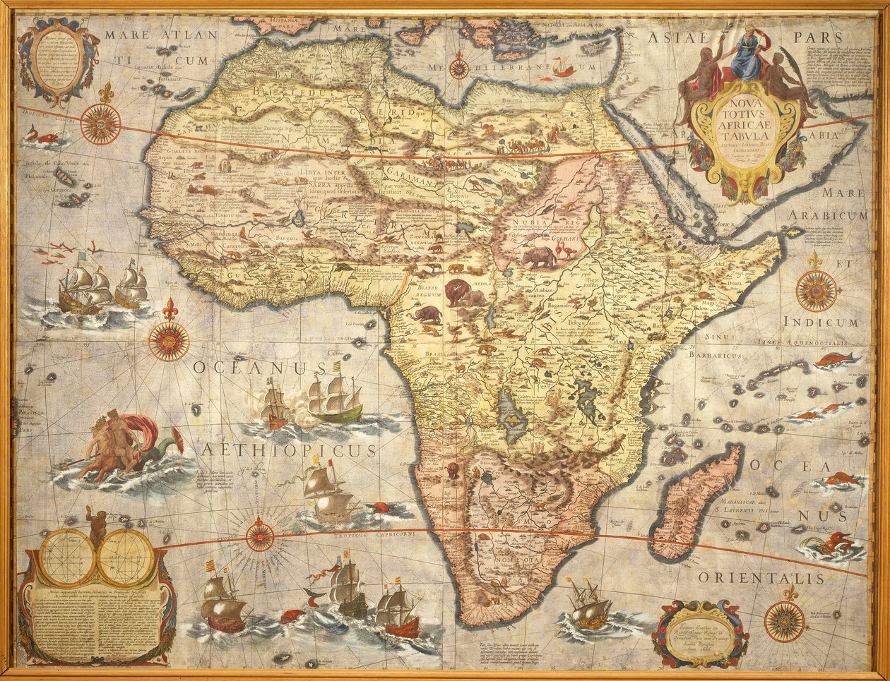 Afrika térképe 1686-ban, Joan Blaeu alkotó: Joan Blaeu