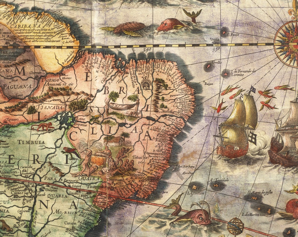 Amerika térképét Joan Blaeu készítette alkotó: Joan Blaeu