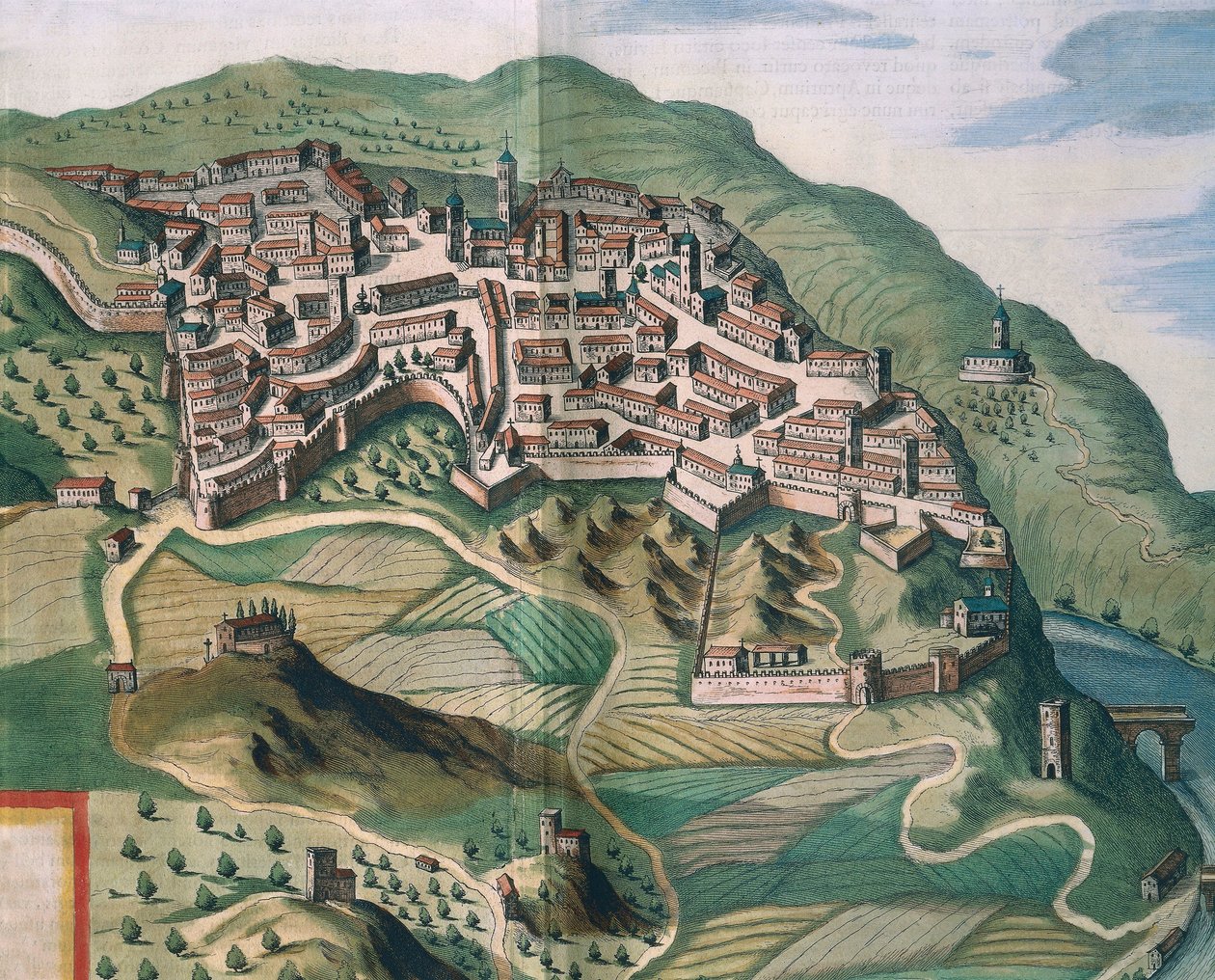 Narni térképe, Olaszország városainak és csodáinak színházából, Joan Blaeu, metszet alkotó: Joan Blaeu