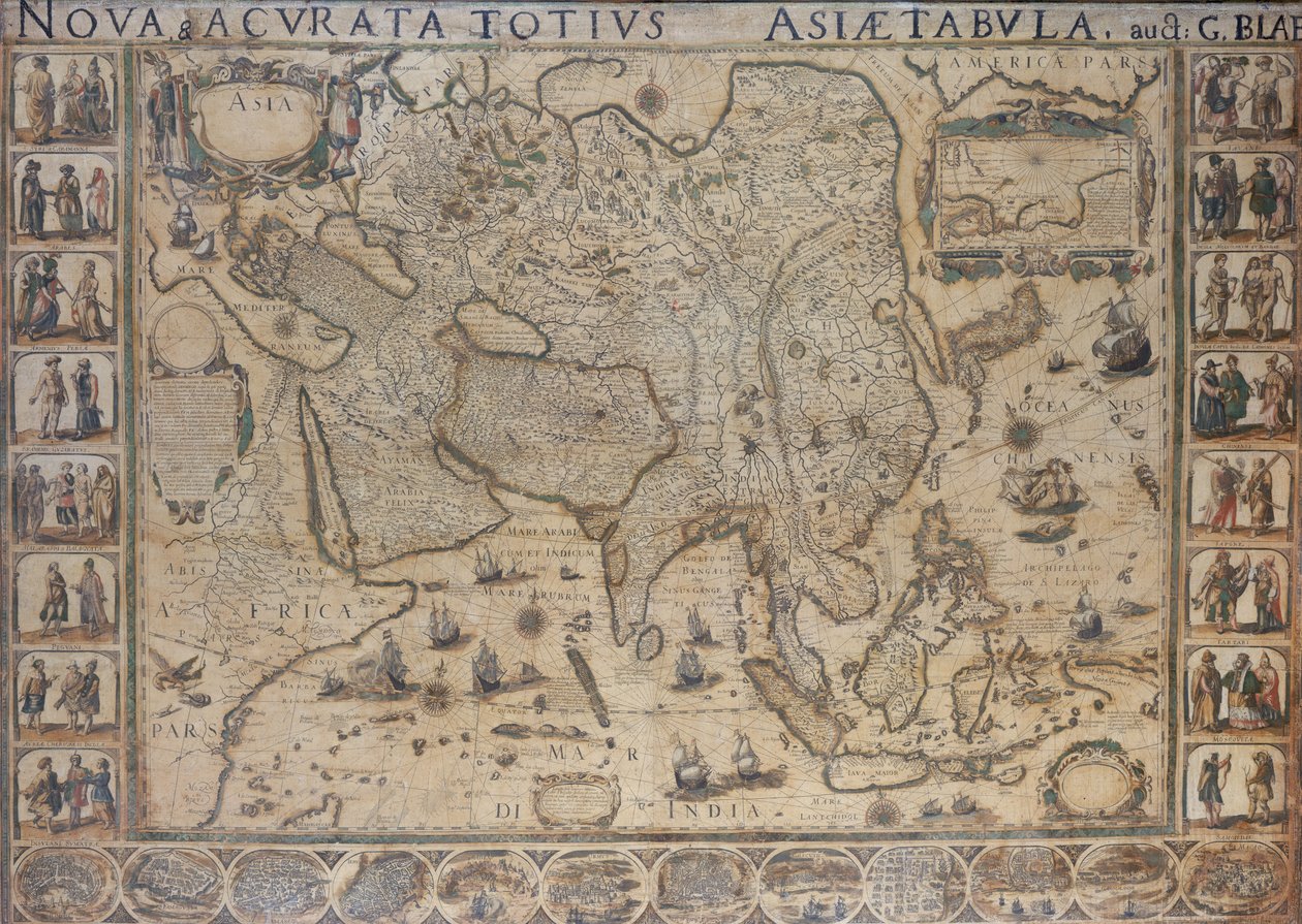 Nova  Acurata Totius Asiae Tabula, auct G. Blaeu, 1673 körüli (színes metszet) alkotó: Joan Blaeu