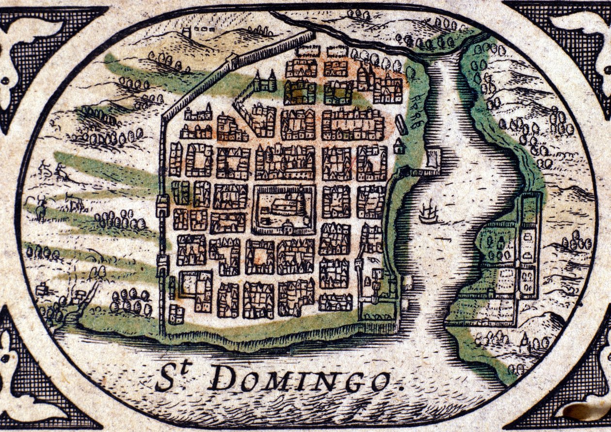 Santo Domingo – W. J. Blaeu atlaszában alkotó: Joan Blaeu
