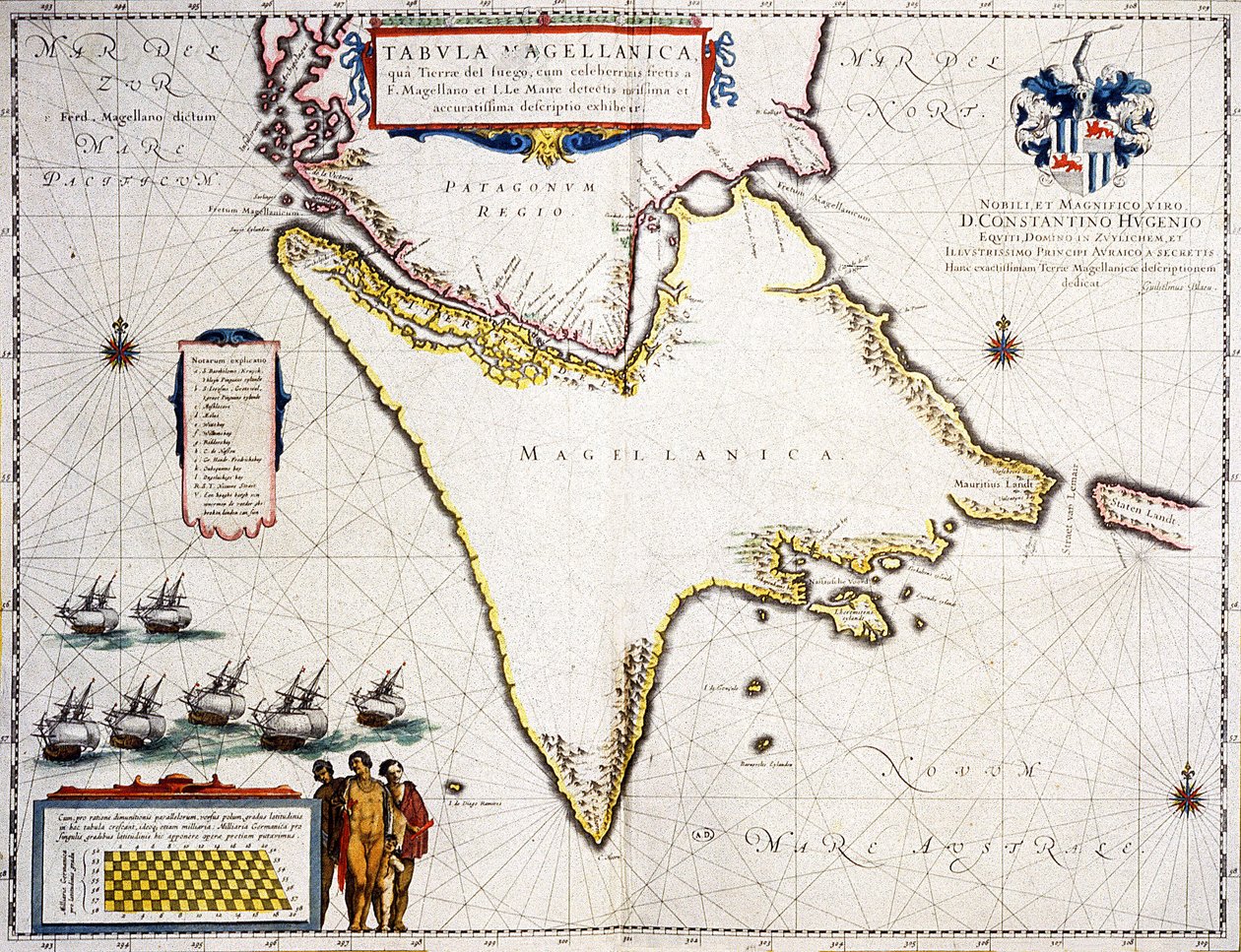 Tabula Magellanica : a Magellán-szoros térképe alkotó: Joan Blaeu