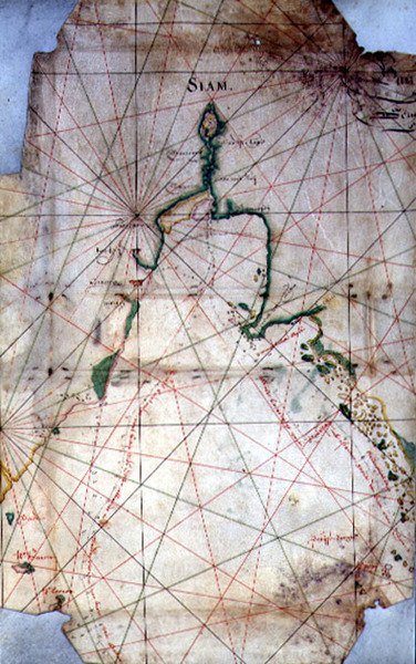 A Sziámi-öböl, 1679 körül (színes metszet) alkotó: Joan Blaeu