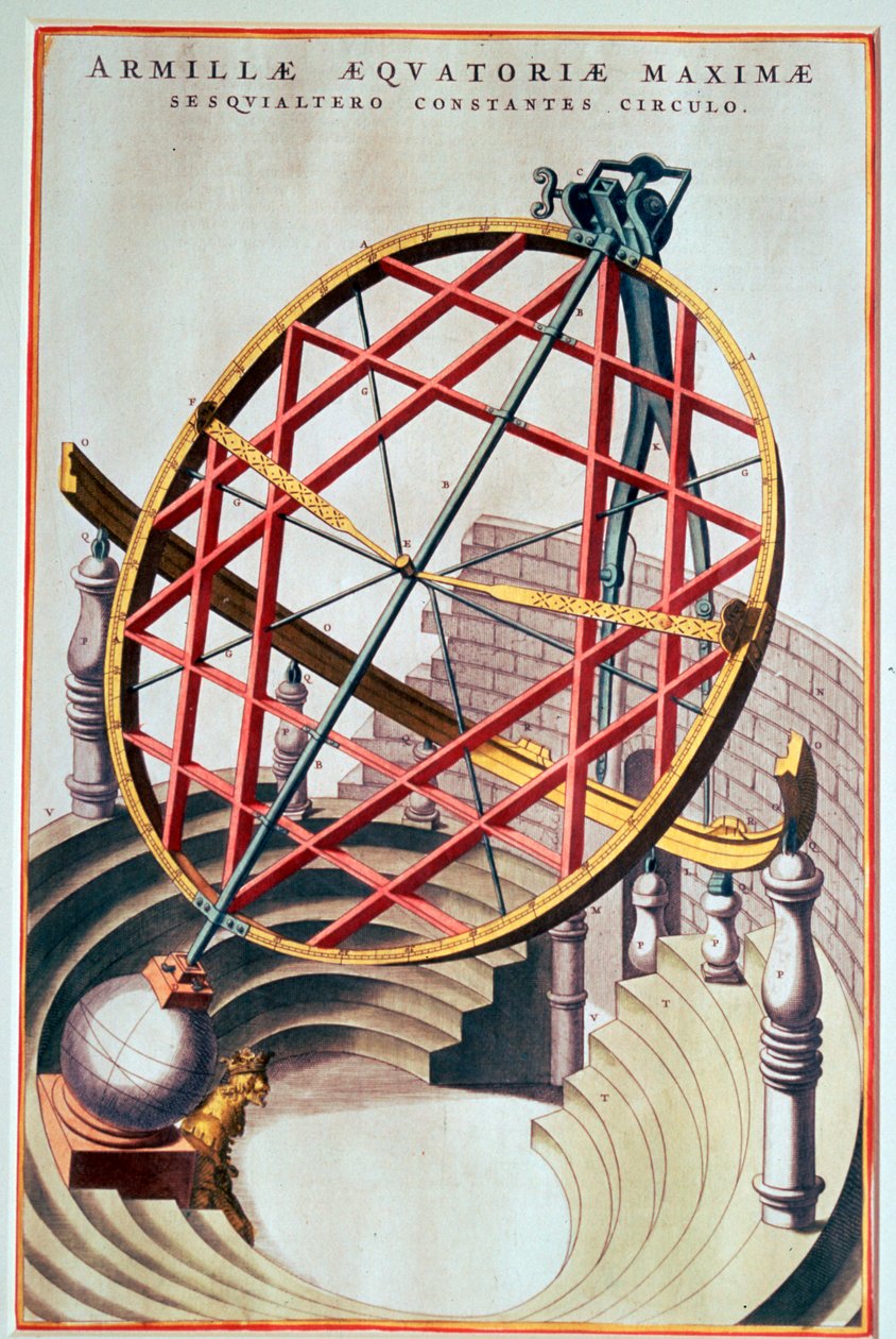Tycho Brahe egyenlítői armillárisa, 16. század alkotó: Joan Blaeu