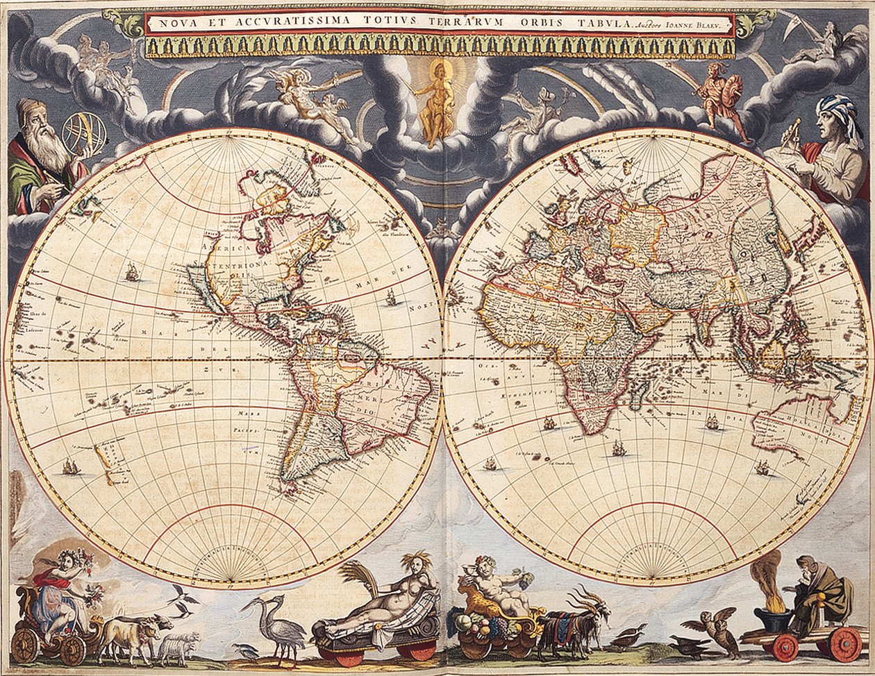 Világtérkép a Blaeu Atlasból alkotó: Joan Blaeu