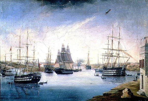 Puerto de Mahon hajókkal alkotó: Joan Font