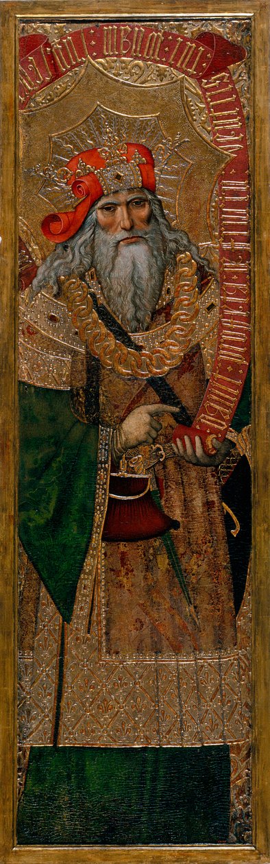 David - Joan Gasco festménye (aktív 1500-1529) - Kr. e. 1500 - Tempera panelen - 210,8x60 - Katalónia Nemzeti Művészeti Múzeum, Barcelona alkotó: Joan Gascó