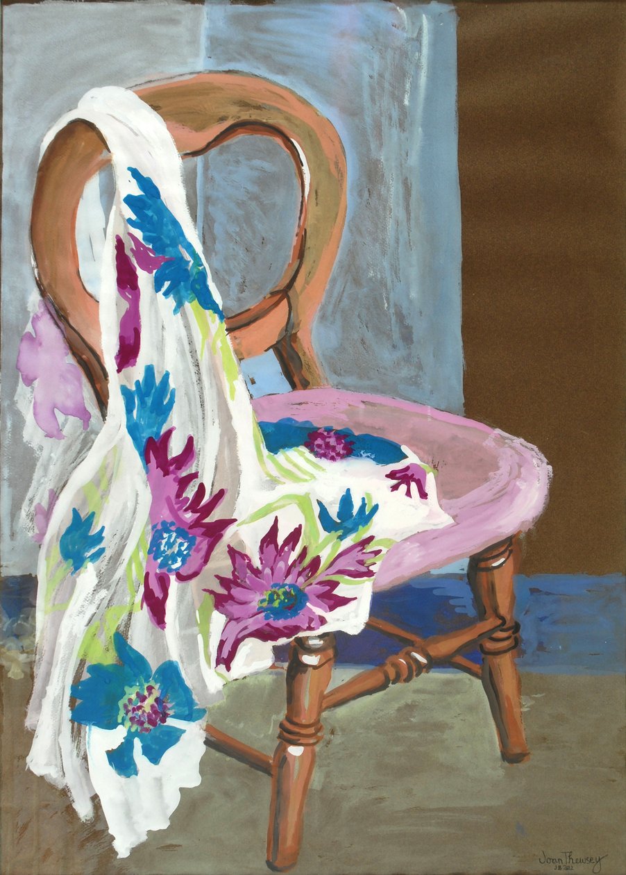 Szék és mintás szövet, 2000,(gouache) alkotó: Joan Thewsey