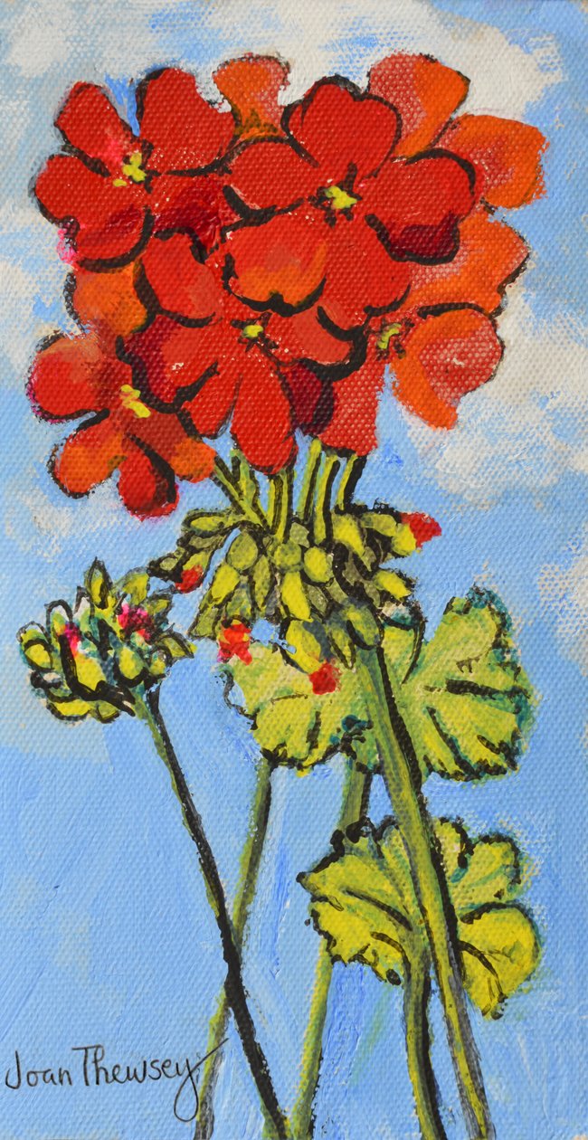 Geranium Spray,2017, (akril) alkotó: Joan Thewsey