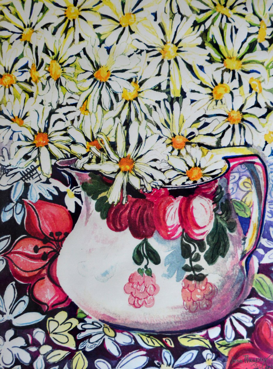 Marguerites egy 30-as évek kancsójában, 2001, alkotó: Joan Thewsey