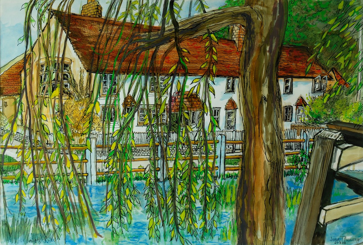 The Pond at Hedgerley (toll és tinta gouache-val, papír) alkotó: Joan Thewsey