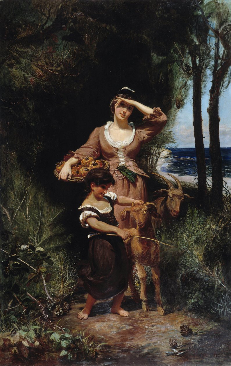Chevrere a tenger mellett Joanny Rave (1827-1882) festménye Dim. 219x139 cm. Kötelező említés: Collection fondation regards de Provence, Marseille alkotó: Joanny Rave