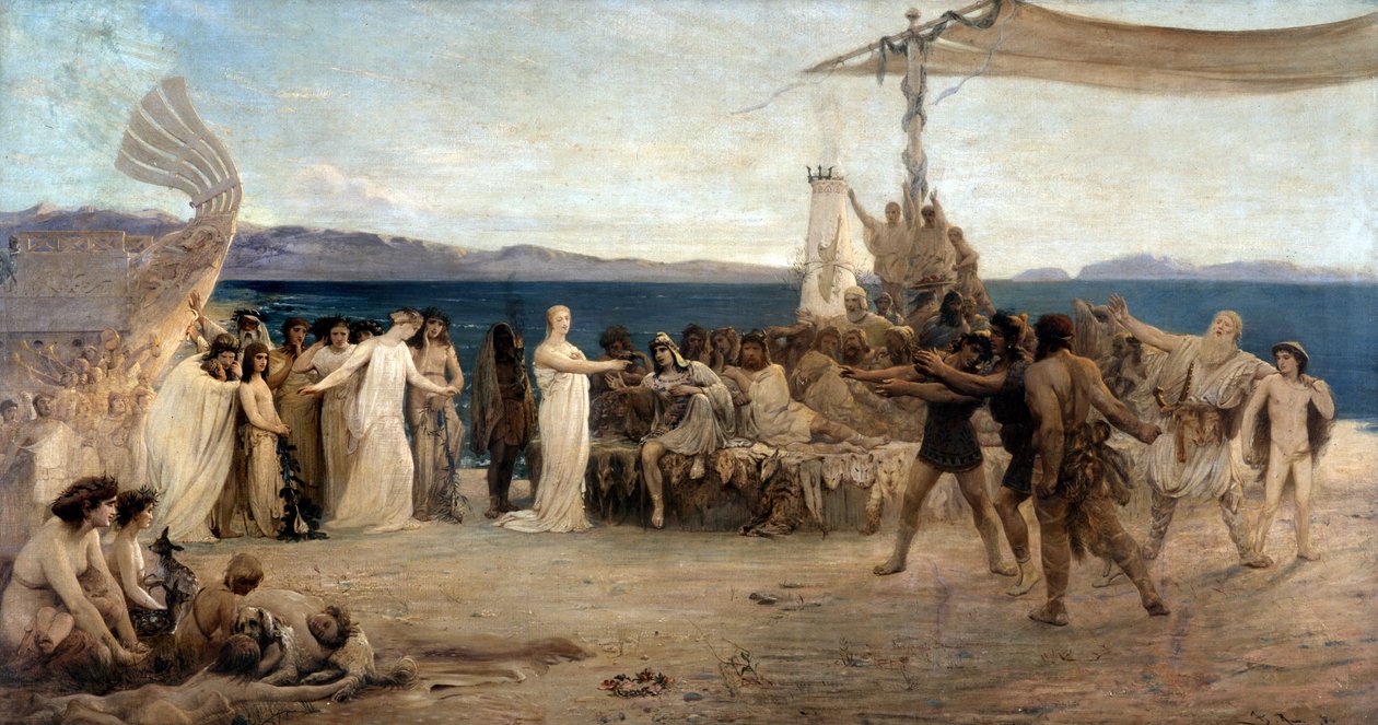 Marseille alapítása ie 600-ban - Protis és Gyptis esküvője (olaj, vászon) alkotó: Joanny Rave