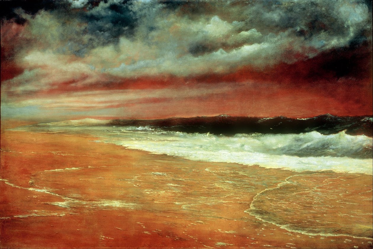 nEspanol: Atardecer en el mar [A vörös hullám] nKéső délután a tenger mellett [A vörös hullám] alkotó: Joaquín Clausell