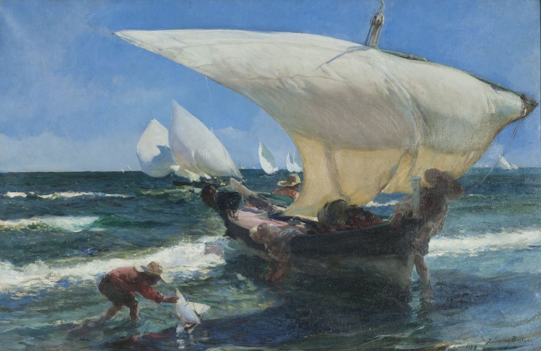Valencia partján alkotó: Joaquín Sorolla