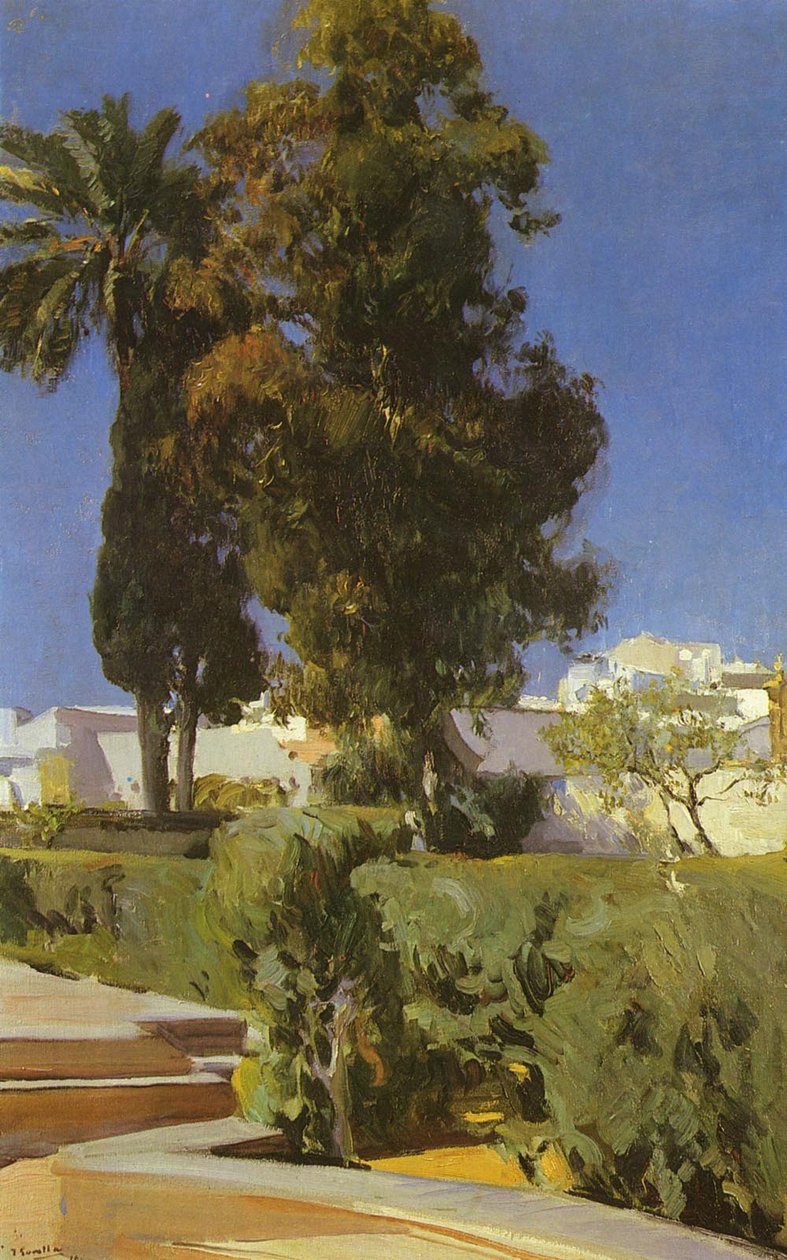 Az Alcazar Sevillan kertjei alkotó: Joaquín Sorolla