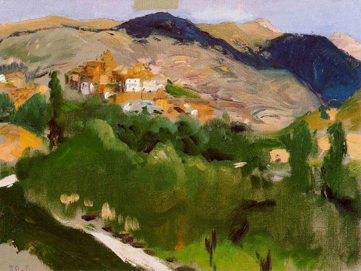 Montanas de Jacan Angol: Hegyek Jacanban alkotó: Joaquín Sorolla
