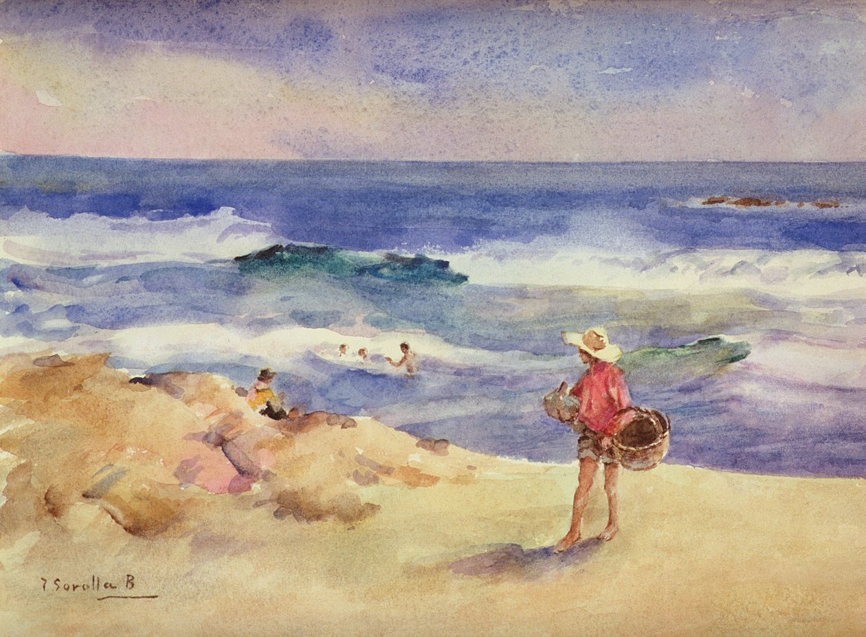 Fiú a homokon alkotó: Joaquín Sorolla
