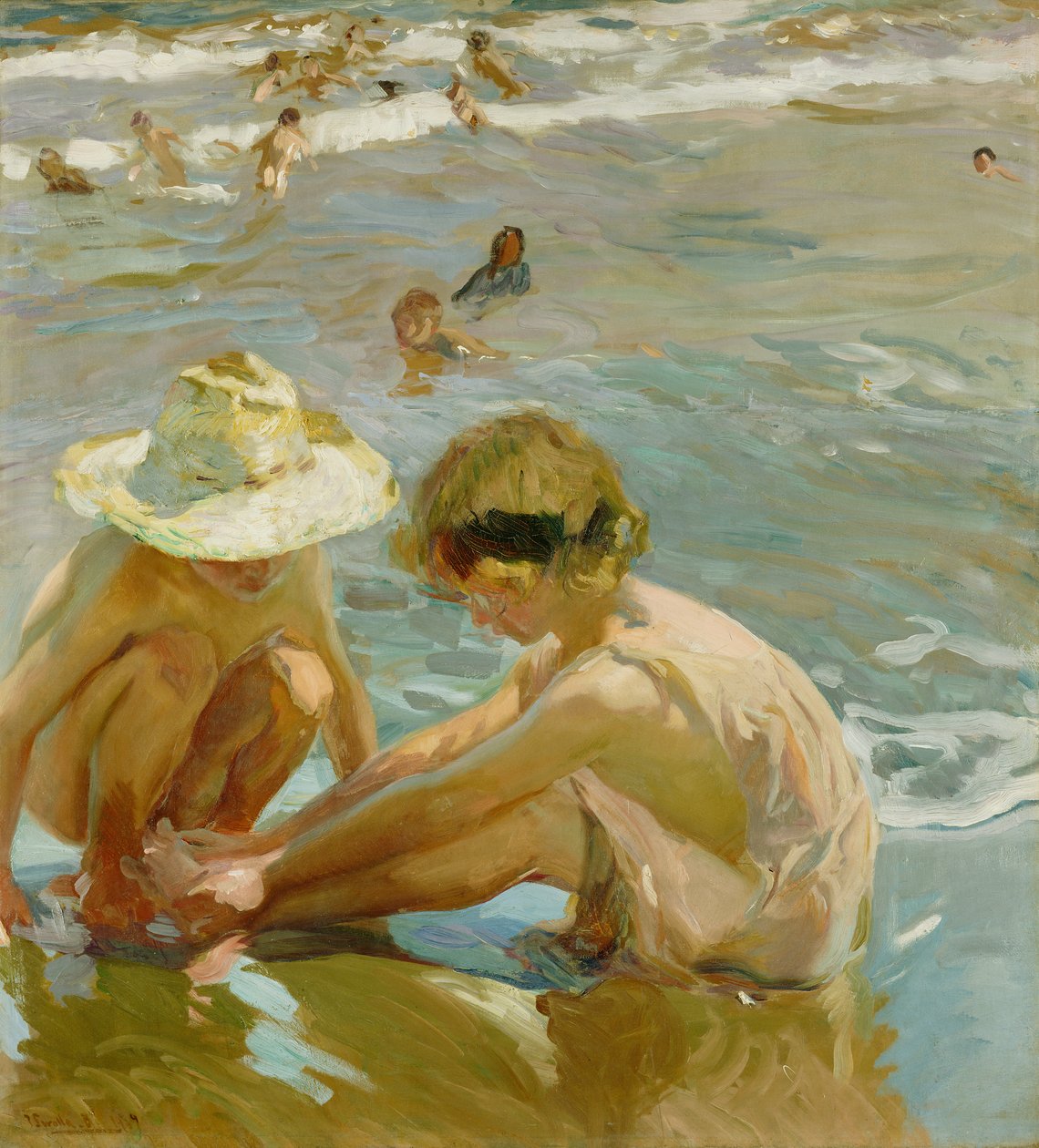 A sebesült láb, 1909 alkotó: Joaquín Sorolla