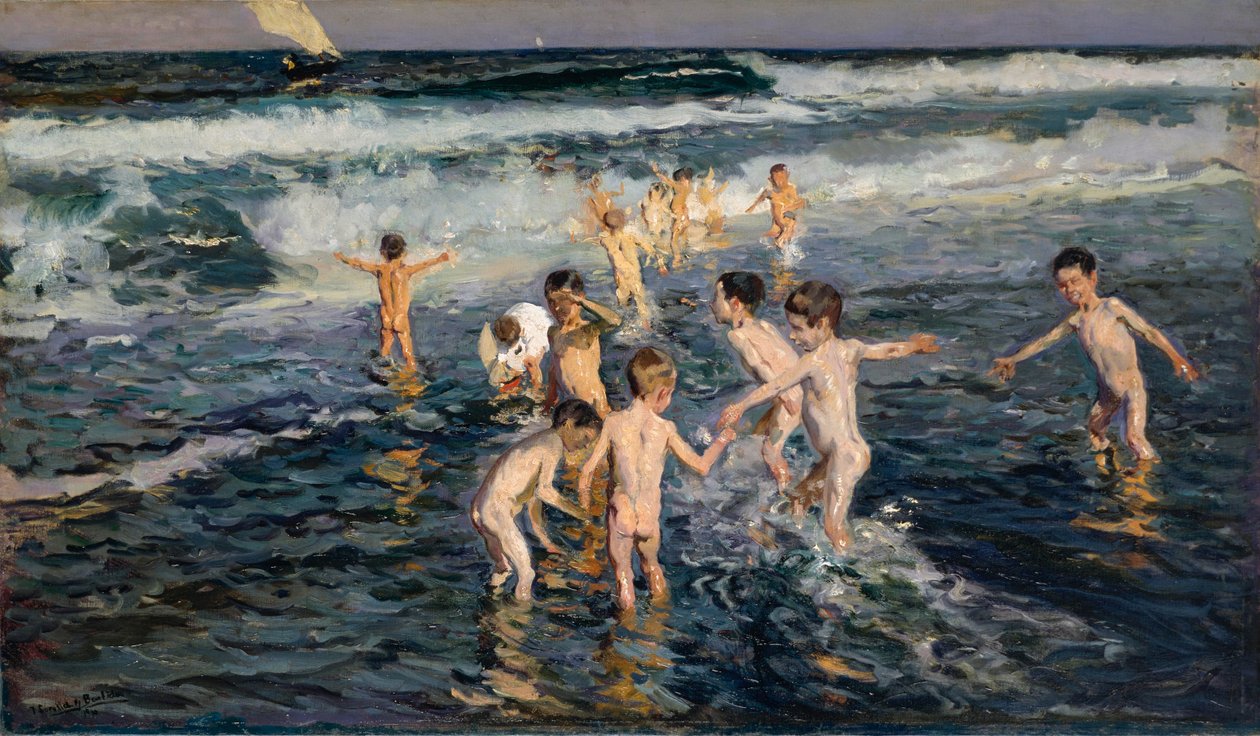 Fürdő gyerekek, 1899. alkotó: Joaquin Sorolla y Bastida