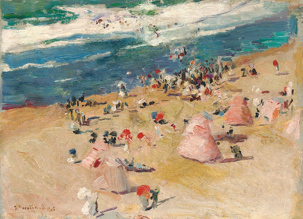 Tengerpart Biarritzban, 1906 alkotó: Joaquín Sorolla