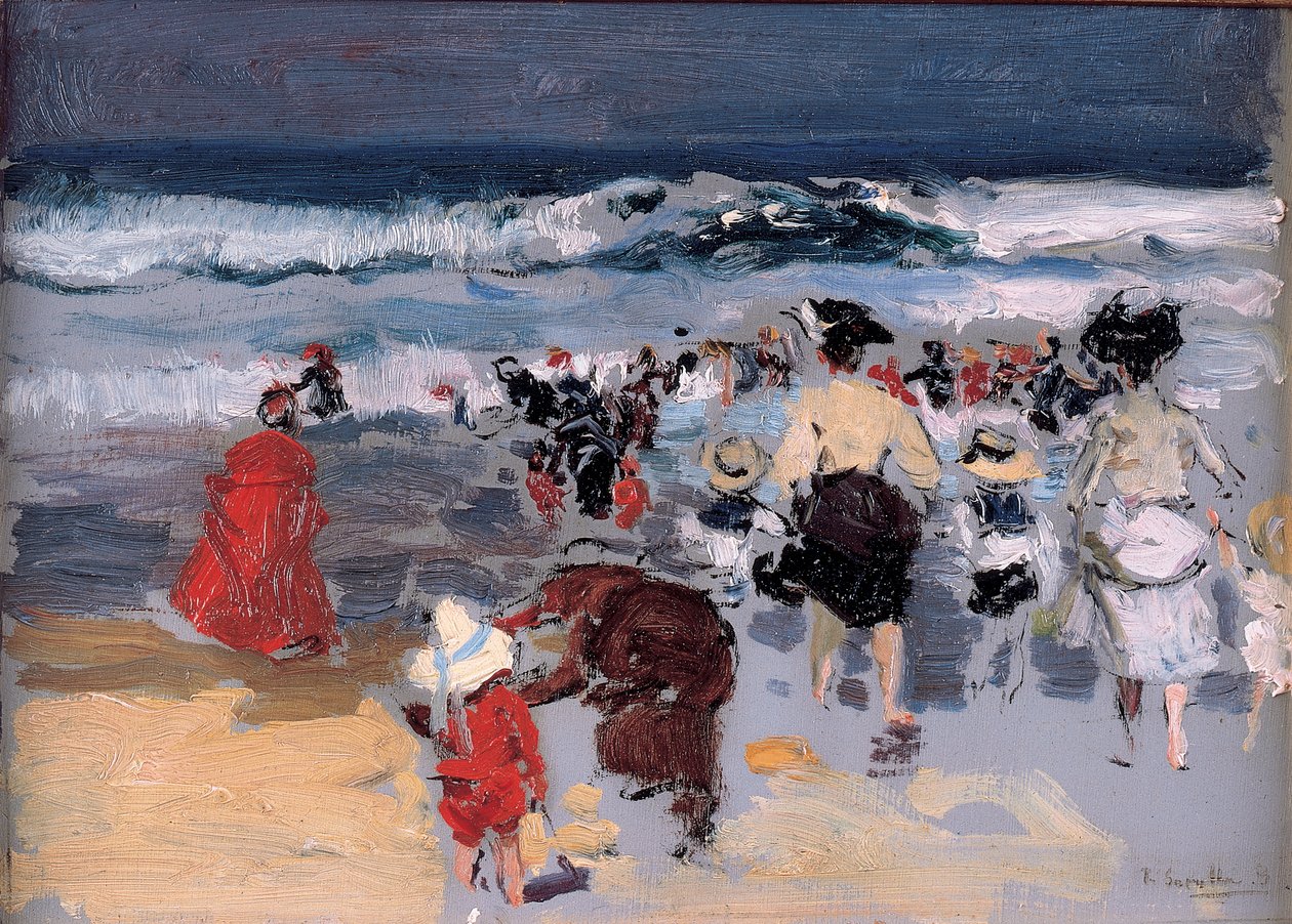 Tengerpart Biarritzban, 1906 alkotó: Joaquín Sorolla