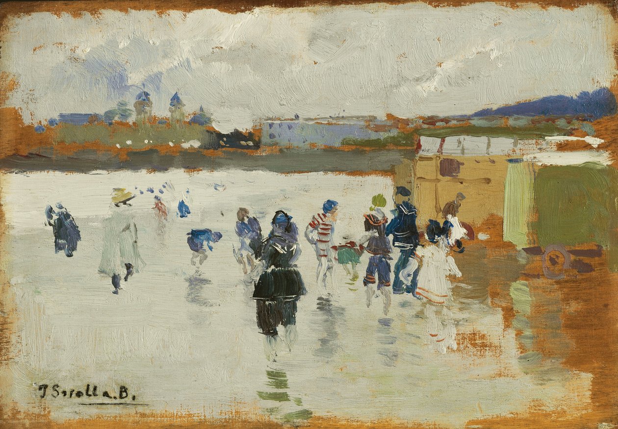 La Concha Beach, San Sebastian, 1906 alkotó: Joaquín Sorolla