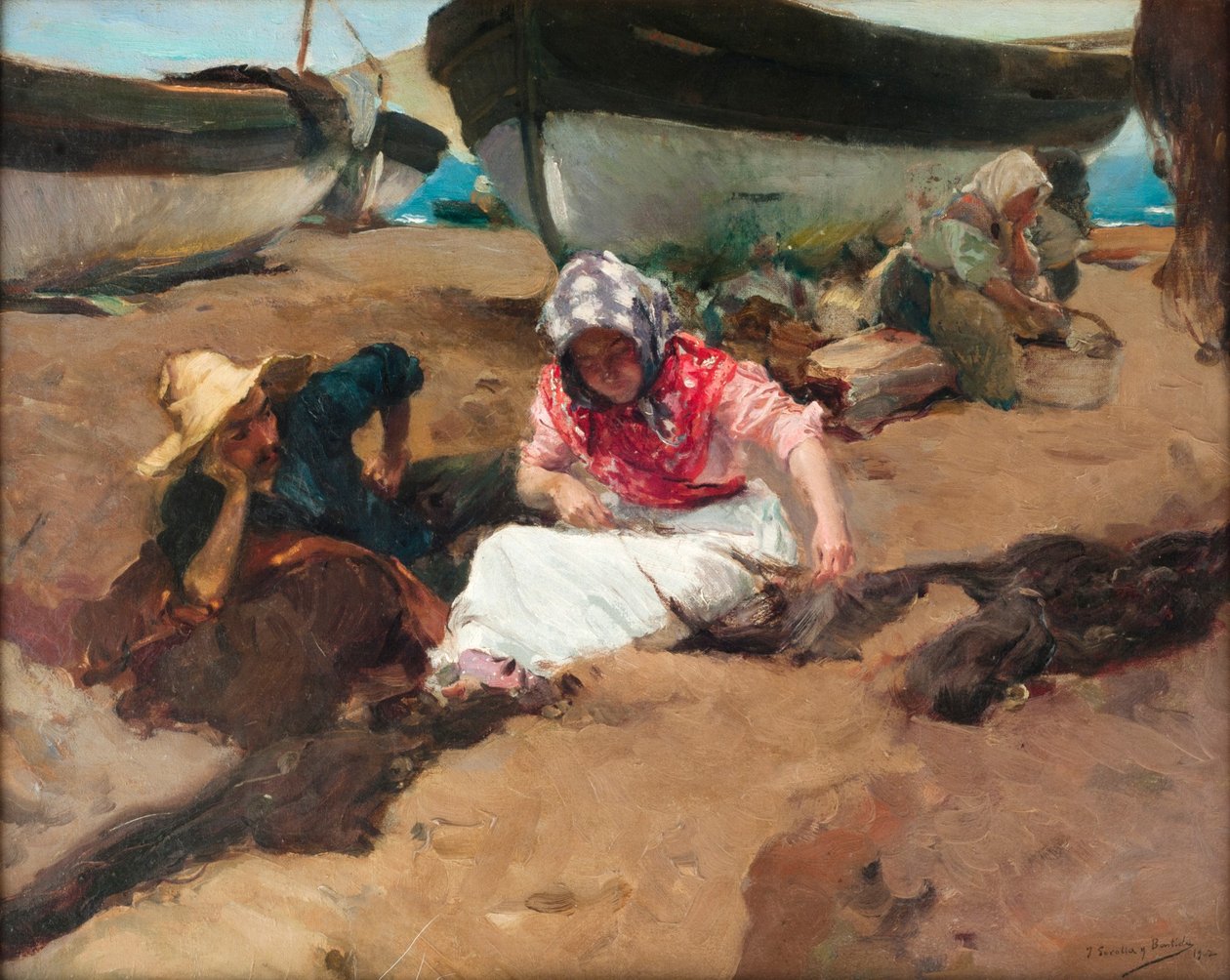 A háló javítása alkotó: Joaquin Sorolla y Bastida