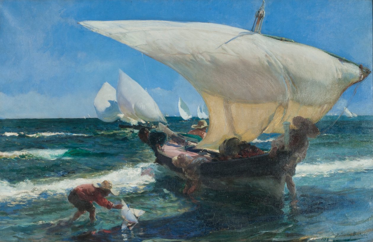 Valencia partján alkotó: Joaquin Sorolla y Bastida