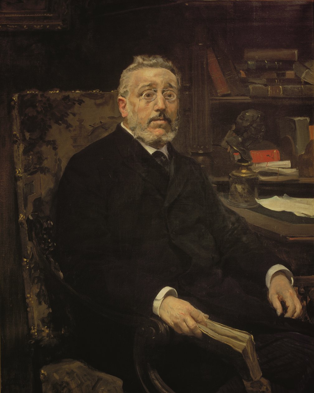 Cristino Martos spanyol politikus portréja alkotó: Joaquin Sorolla y Bastida