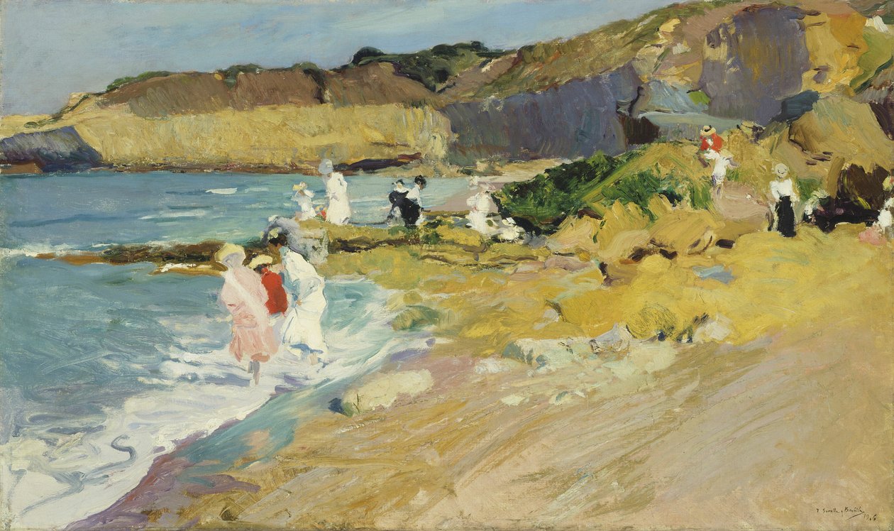Sziklák a világítótoronynál, Biarritz alkotó: Joaquin Sorolla y Bastida